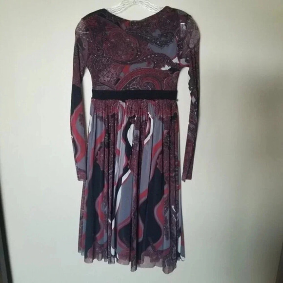Jean Paul Gaultier Rare Vintage Soleil Mesh Paisley Midi Dress M - Picture 6 of 14